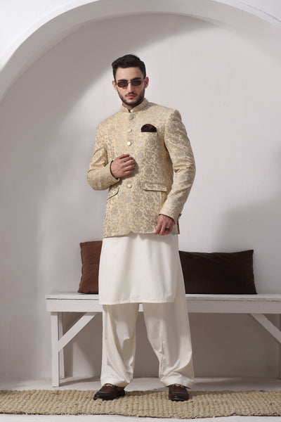 Barat Prince Coat For Dulha Grey Prince Coat With Shalwar Kameez