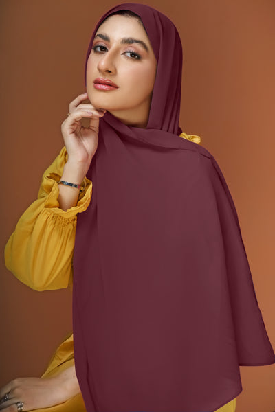 Plain Chiffon - Maroon