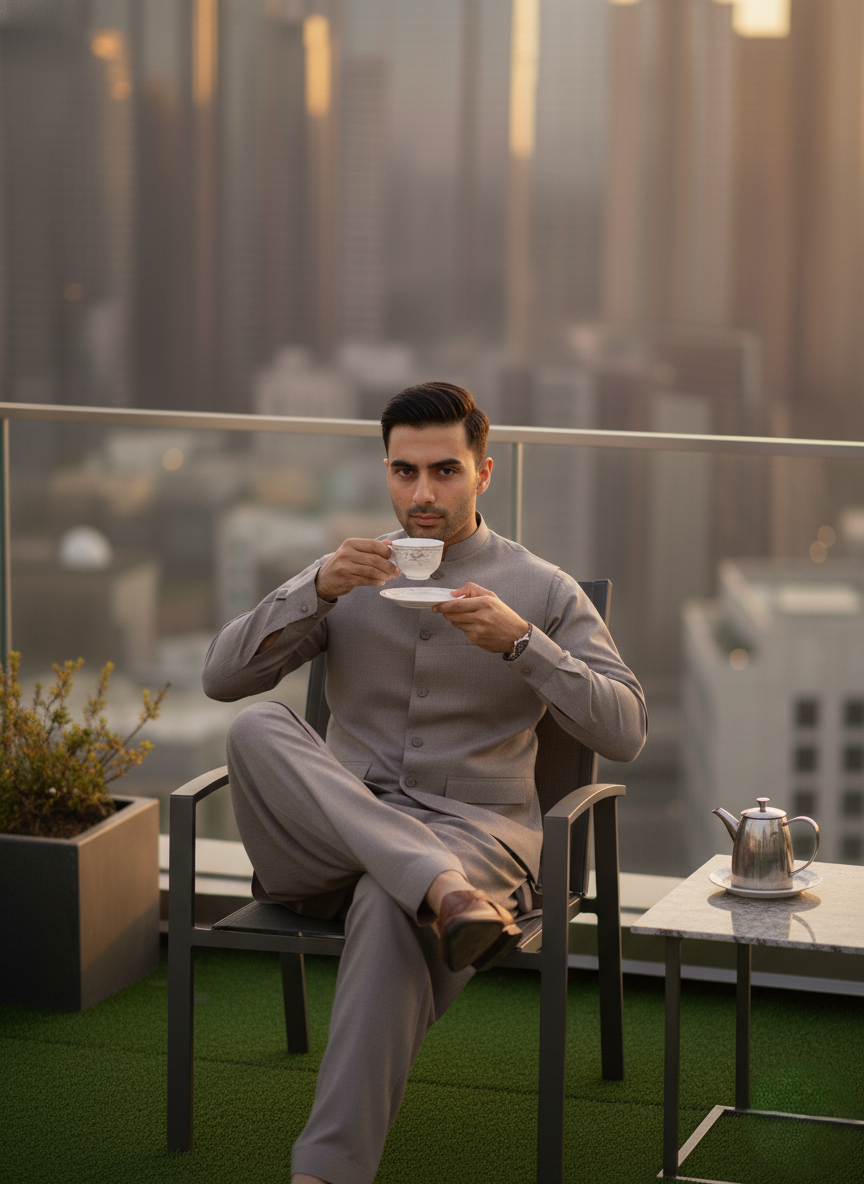 (3 Piece) - Matte Stone Suit