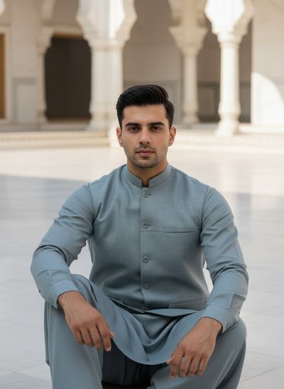 (3 Piece) - Misty Aqua Suit