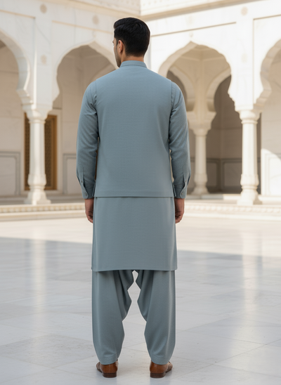 (3 Piece) - Misty Aqua Suit