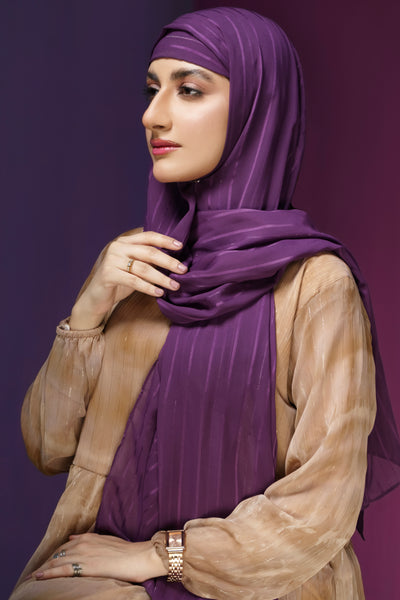 Self Lining Chiffon - Grape