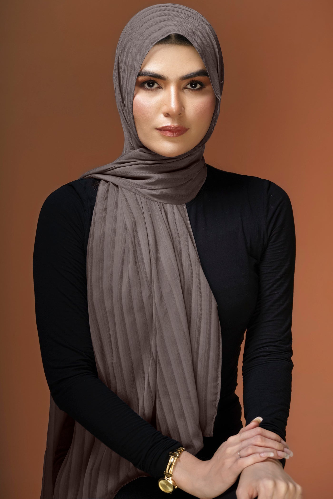 Self Silk Chiffon - Light Brown