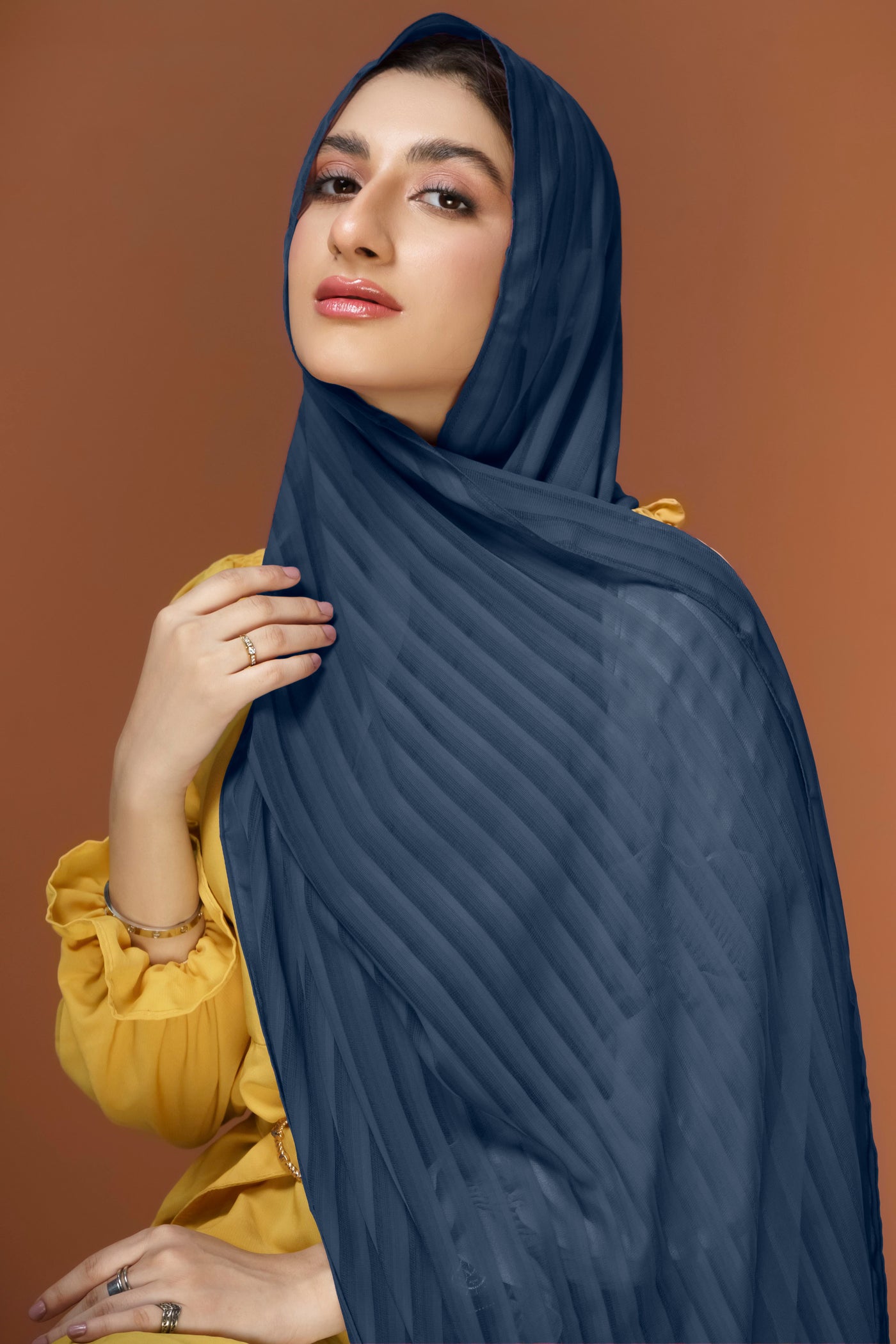 Self Silk Chiffon - Navy Blue