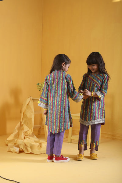 KAC-01646 | Multicolor | Casual 2 Piece Suit  | Cotton Khaddar Print